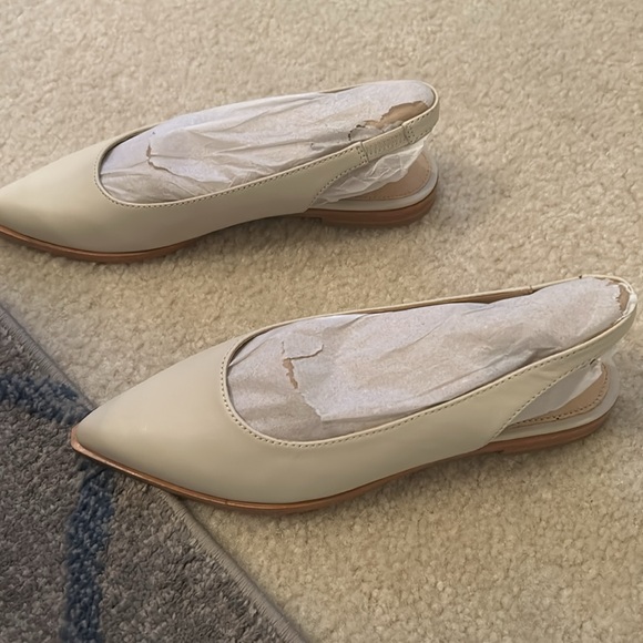 Frye Kenzie Slingback Flats (Ivory color) - Picture 3 of 7